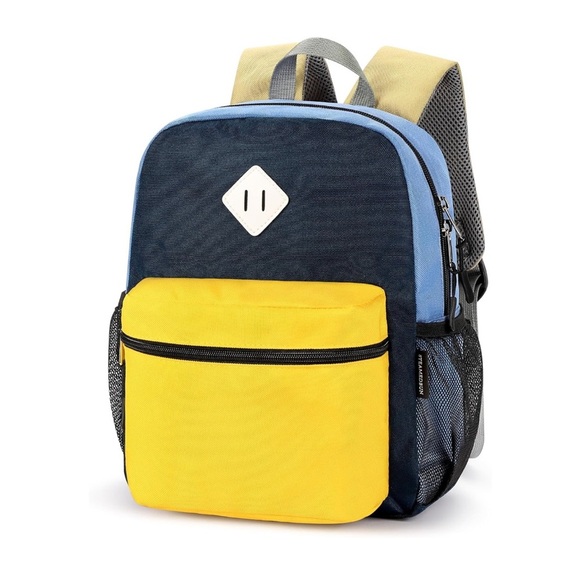 Vibrant Kids Backpack with Yellow and Blue Accents - Picture 2 of 15